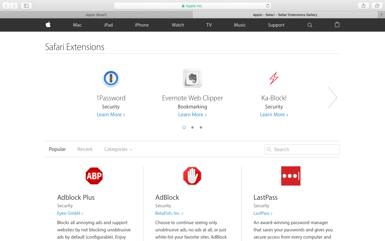 Tutorial: como instalar extensões no navegador safari Extensões safari