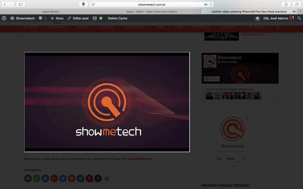 Tutorial: como instalar extensões no navegador safari Extensões safari