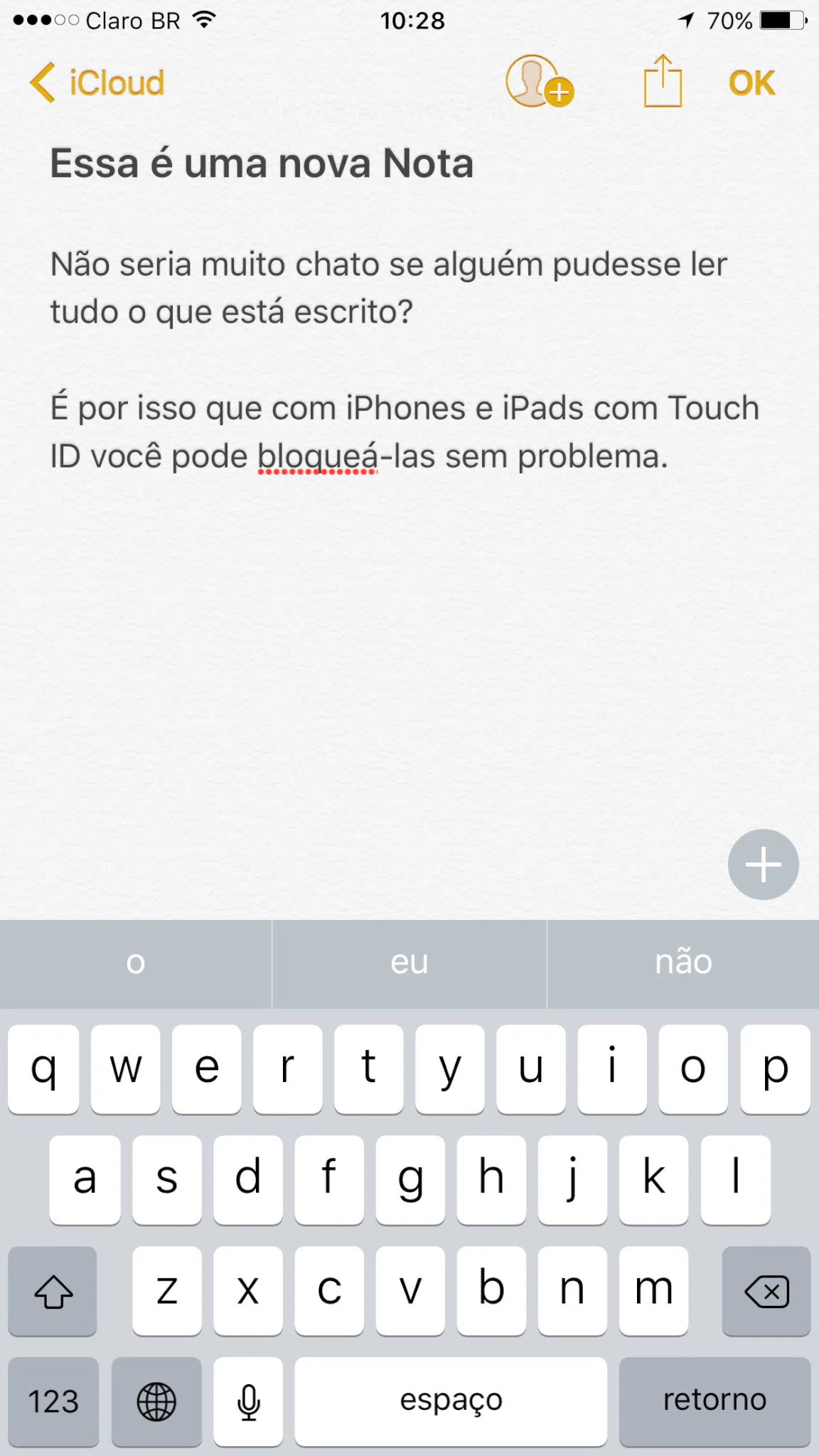 Tutorial: como bloquear uma nota no iphone ou ipad Bloquear nota