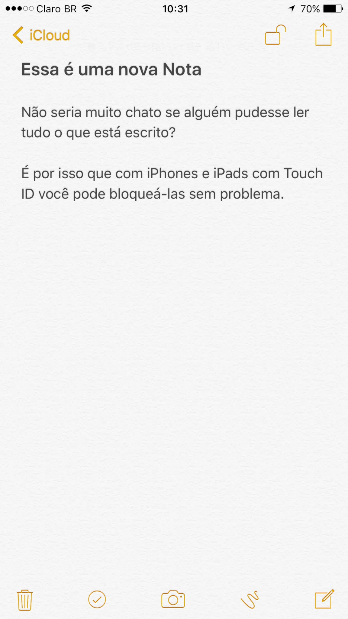 Tutorial: como bloquear uma nota no iphone ou ipad Tutorial: como bloquear uma nota no iphone ou ipad