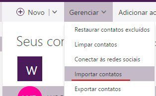 Tutorial: como importar e exportar contatos do gmail e outlook Importar-outlook