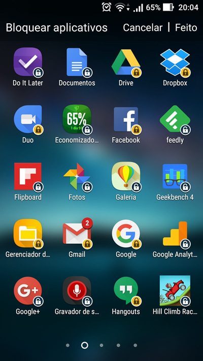 Zenfone 3 bloqueio de aplicativos