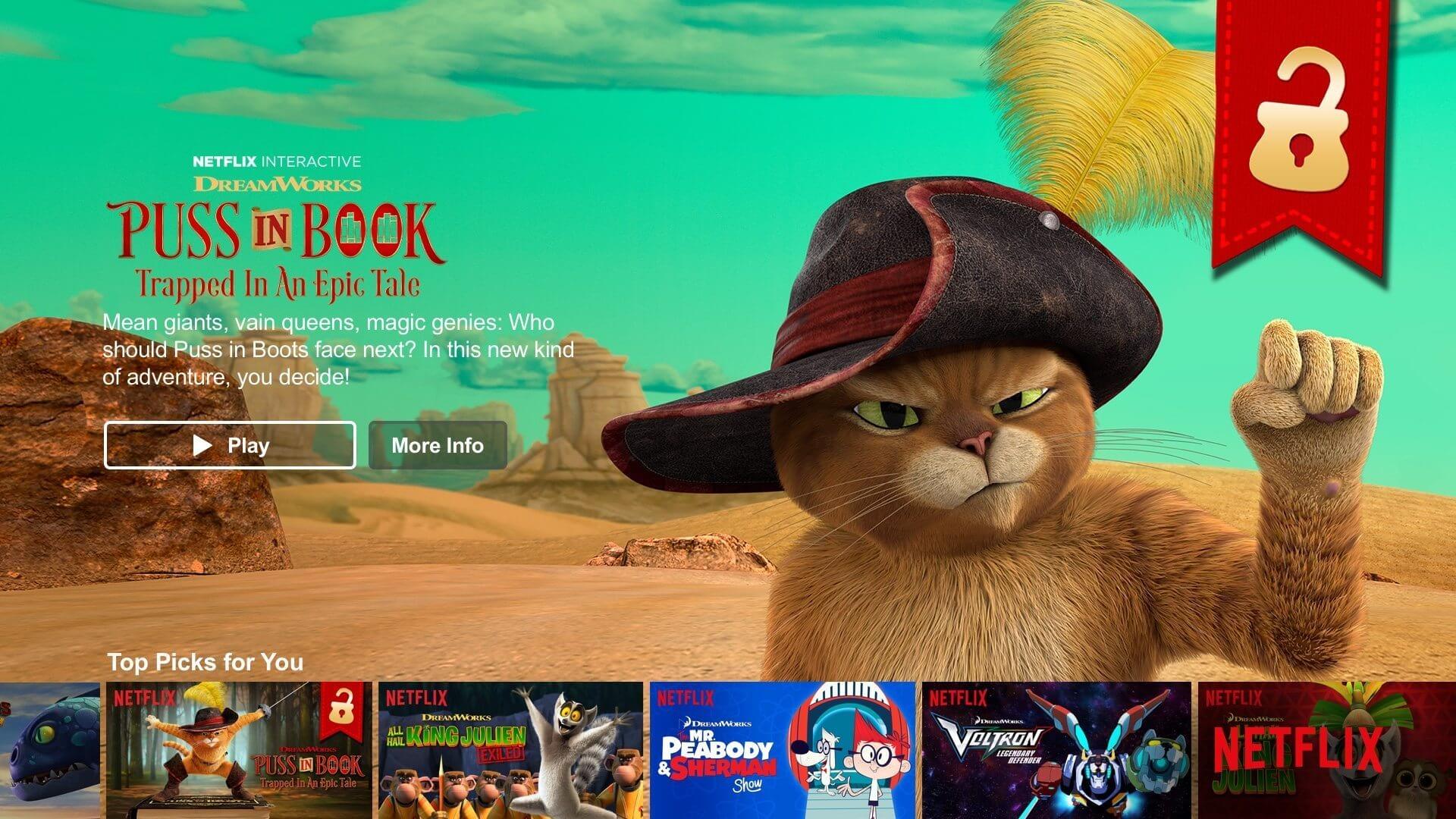 Gato de Botas estrela o primeiro filme interativo da Netflix