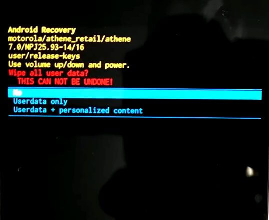 Tutorial: como restaurar o android para o padrão de fábrica(todas as marcas) Escolha deletar todos os dados