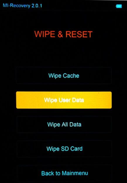Tutorial: como restaurar o android para o padrão de fábrica(todas as marcas) Escolha wipe all data
