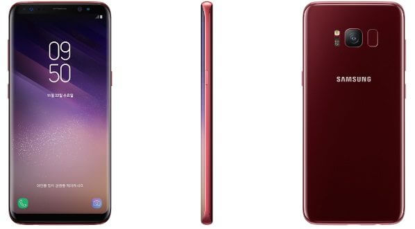 Samsung disponibiliza cor vermelho borgonha para o galaxy s8