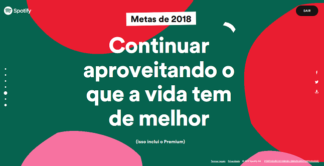 Spotify lança retrospectiva individual de 2017 para os usuários .