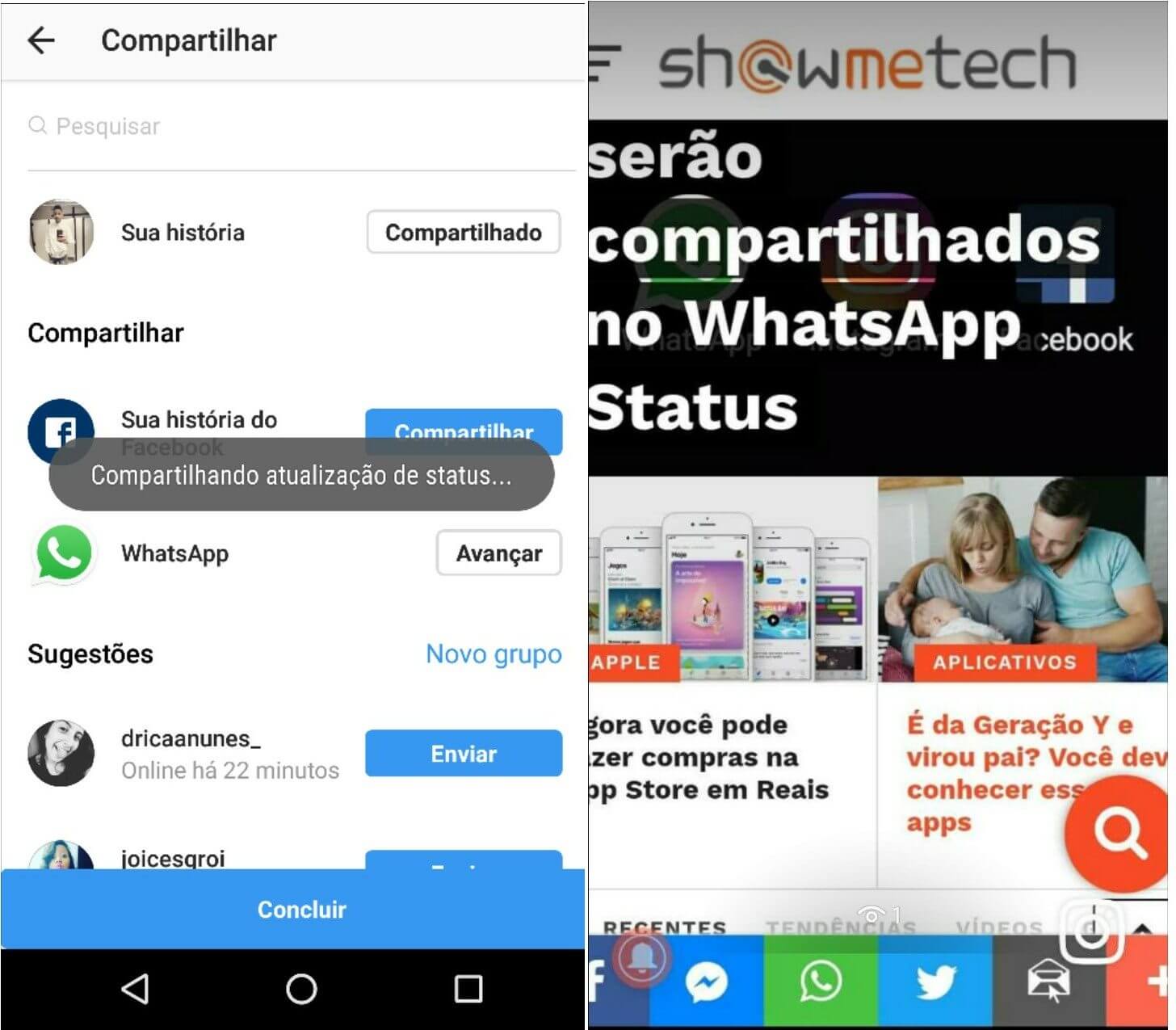 Como compartilhar a foto no Instagram Stories e WhatsApp Status ao ...