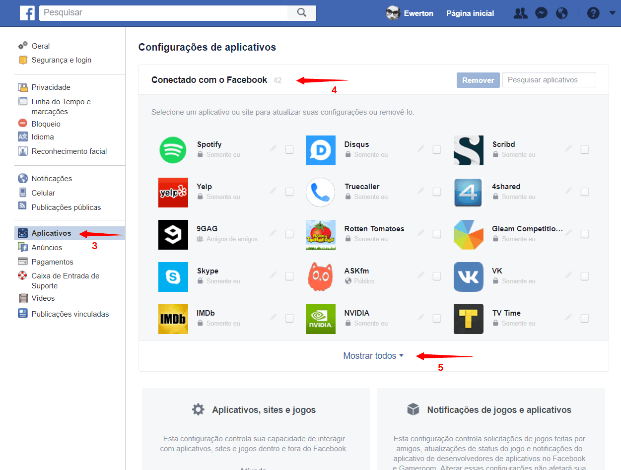 Como excluir os aplicativos e sites permitidos em sua conta do facebook Como excluir os aplicativos e sites permitidos em sua conta do facebook. Talvez por consequência do recente escândalo de dados, o facebook liberou esta semana a função de selecionar e excluir todos os aplicativos ou sites que têm algum vínculo com sua conta.