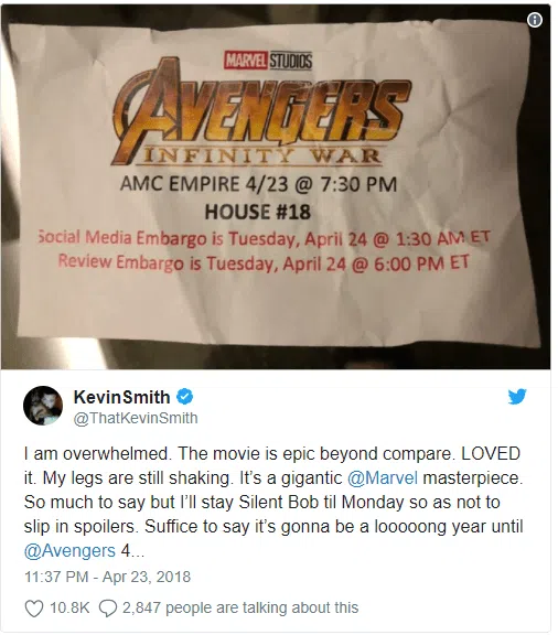 Vingadores: guerra infinita surpreende nas primeiras reações ao filme Vingadores: guerra infinita surpreende nas primeiras reações ao filme. Vingadores: guerra infinita, o filme mais ambicioso da história da marvel studios está chegando. Veja as primeiras reações ao longa, que estão ótimas!