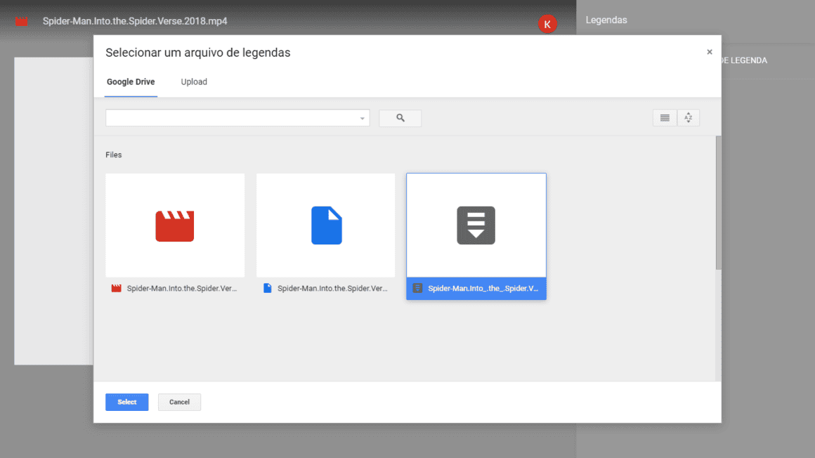 Como assistir vídeos com legendas direto no Google Drive