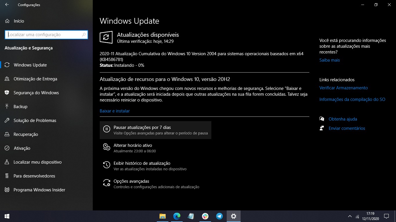 17 truques do windows 10 que você precisa conhecer Print da pausa de atualizações, um dos truques do windows 10