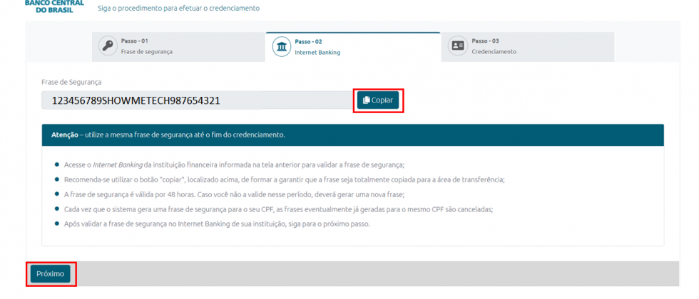 Como verificar seu cpf e chaves pix cadastradas no banco central Página de credenciamento