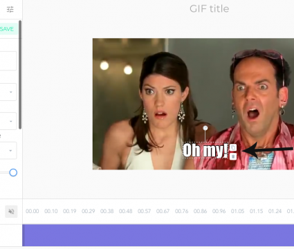 Como transformar vídeo do youtube em gif facilmente Captura de tela do site gifs. Com. À direita, o vídeo com cena do filme as branquelas. À esquerda, a seção caption é exibida.