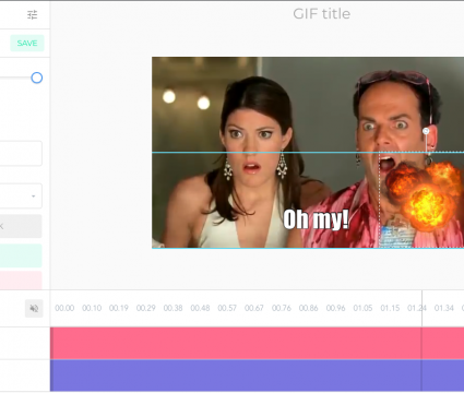 Como transformar vídeo do youtube em gif facilmente Captura de tela do site gifs. Com. À direita, o vídeo com cena do filme as branquelas. À esquerda, a seção image é exibida.