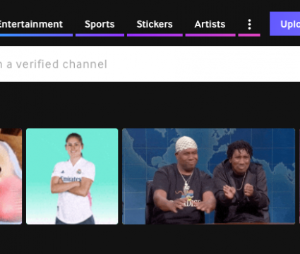 Como transformar vídeo do youtube em gif facilmente Captura de tela do site giphy! Uma seta vermelha aponta para o botão create
