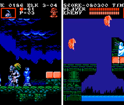 Review: quarta temporada de castlevania - espetacular, sangrenta e satisfatória Algumas referências diretas ao jogo são o ciclope que liberta sypha ao ser derrotado por trevor (esquerda) e os homens-peixe como inimigos menores (direita)