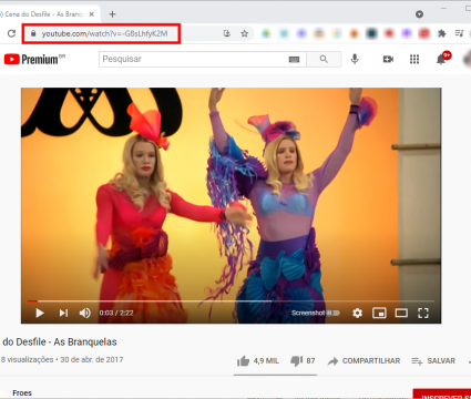 Como transformar vídeo do youtube em gif facilmente Captura de tela de trecho do filme as branquelas no youtube