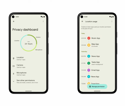 Android 12 traz novo visual e mais privacidade, veja novidades O painel de privacidade traz uma visualização mais clara e um melhor gerenciamento das permissões dos aplicativos aos seus dados privados.