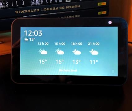 Review: amazon echo show 5 une tela e som para cuidar da sua rotina Vendo a previsão do tempo com o echo show 5