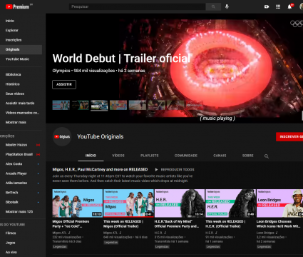 Youtube premium vale à pena? Saiba tudo sobre o serviço Tela inicial do youtube originals
