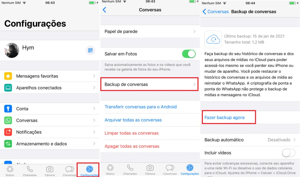 Como recuperar conversas apagadas do WhatsApp no iPhone