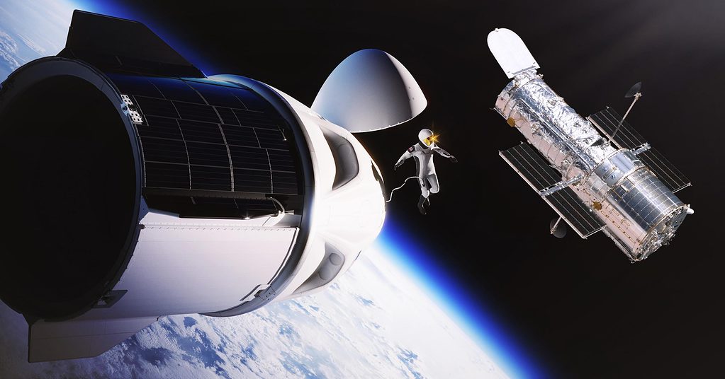 Nasa, spacex e o telescópio hubble | trio Nasa e a spacex, estão unindo forças para uma missão a fim de salvar o telescópio hubble. Imagem: internet