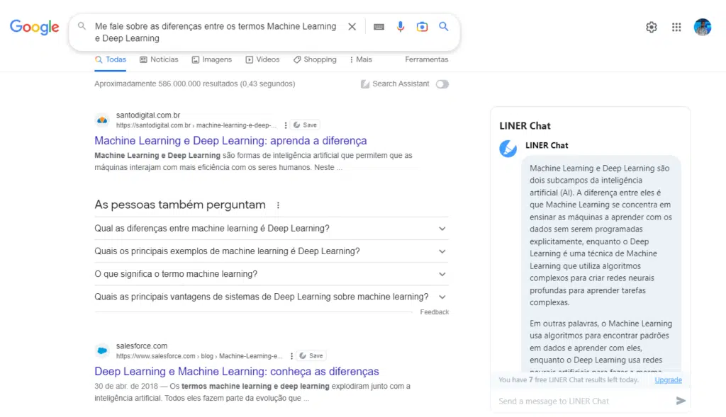 Liner ai google chatgpt 